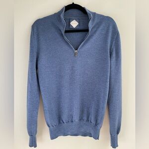 Pal Zileri Men's Blue Zip-Up Sweater